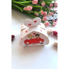 Emtory Home 25 Adet Gelin Arabası Model Kalpli Şeker Kutusu -Lokum Kutusu - Kına Hediyesi - Nikah Hediyesi