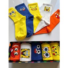 Socks And More Çizgifilm Karakterli 5'li Çorap Kutusu Unisex Renkli