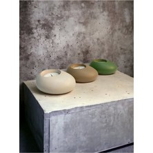 Ogish Concept Three Drops Beton Tealight Mumluk 3'lü Set [ Alaçatı-Vizon-Avokado ]