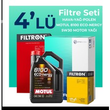 Filtron Volkswagen Passat 1.6 FSi Filtre Bakım Seti Motul Motor Yağlı (2005-2009) 4 Lü