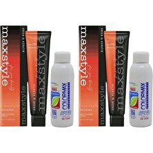 Maxstyle New Argan Keratin 2025/08.02 Bej Açık Kumral 60 ml 2 Ad Saç Boyası + 2 Adet 90 ml Oksidan