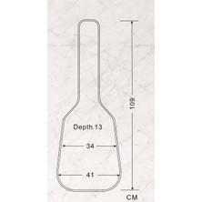 Valencia DGB1680 Akustik Gitar Kılıfı Scale 4/4 Siyah