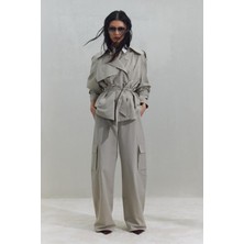 Taş Jasmin Kısa Trençkot