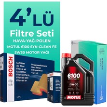 BOSCH Seat İbiza 1.4 Dizel Filtre Bakım Seti Motul Motor Yağlı (2015-2017) 4 Lü