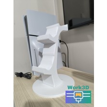 Work3d Ps5 2li Kol Tutucu + Kulaklık Standı ( 3 In 1 ) Beyaz