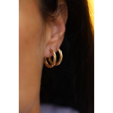 Yenigün Kuyumculuk 14 Ayar Altın Burgu Halka Küpe 2