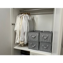 Tekno Trust 4 Adet Dolap Içi Düzenleyici Raf Düzenleyici Saklama Katlanabilir Kıyafet Organizeri 45X25X20