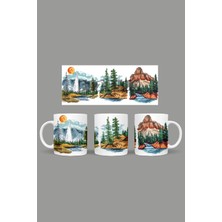 Fizello Simge Yapılar - Landmarks Temalı Kupa Hediyelik Sunumluk Çeyizlik Kahve Fincanı