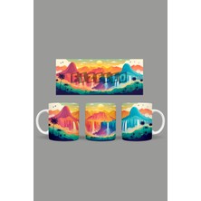 Fizello Simge Yapılar - Landmarks Temalı Kupa Hediyelik Sunumluk Çeyizlik Kahve Fincanı