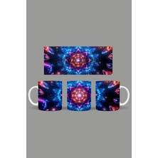 Fizello Mandala Temalı Kupa Hediyelik Sunumluk Çeyizlik Kahve Fincanı