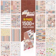 Planner Sticker Set - 1500+ Adet Çıkartma - Takvim, Ajanda, Günlük, Planlayıcı, Not Defteri, Journal Için Düzenleyici Etiketler - Scrapbook Sticker - Stickeralbum - 3 Aylık Sticker Book