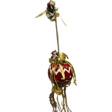 Yılbaşı Süsü Top Çini Tekli Tasarım Handmade Biblo Çini Dekoratif Süs Çan Kapı Süsü Hediyelik Çamağacı