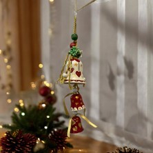 Yılbaşı Çan Tasarım Handmade Biblo Tasarım  Çini Dekoratif Süs Çan Kapı Süsü Çini Hediyelik Çamağacı