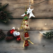 Yılbaşı Çan Tasarım Handmade Biblo Tasarım  Çini Dekoratif Süs Çan Kapı Süsü Çini Hediyelik Çamağacı