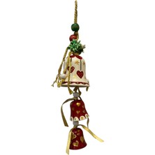 Yılbaşı Çan Tasarım Handmade Biblo Tasarım  Çini Dekoratif Süs Çan Kapı Süsü Çini Hediyelik Çamağacı