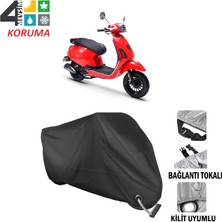 AUTOES Kuba Azure Pro Branda Motosiklet Brandası Bağlantı,kilit Uyumlu Siyah