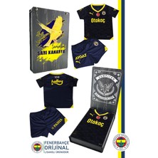 Fenerbahçe  Lisanslı 23-24 Lacivert Çocuk Forma Set Hediyelik Ahşap Kutulu