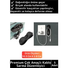 Premium Bilgisayar Notebook Şarj Kablosu Fön Airfryer Mutfak Çok Amaçlı Kablo Sarma Düzenleyici 5 Ad