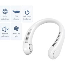 Wintoup Premium Taşınabilir 5 Hız Kademeli Dijital Şarj Göstergeli Hızlı Soğutma Mini Boyun Fanı Vantilatör