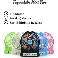 Wintoup Masaüstü Mini Fan El Fanı USB Şarjlı 3 Kademeli Fener Işıklı Fan Vantilatör
