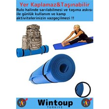 Özel Üretim Çift Taraflı Kaymaz Su Geçirmez Taşıma Askılı Kamp Uyku Matı Yoga Pilates Fitness 6,5 mm