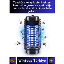 Wintoup Premium Prizli Asmalı Az Yer Kaplayan Elektrikli Cihaz Cız Lamba Mor Işık Kara Sivri Sinek Öldürücü