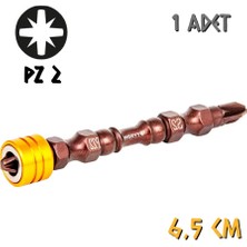 Kupa Hırdavat Tyson Mıknatıslı Bits Uç - Çift Yönlü - Pz2 Yıldız - 6.5 Cm. - 1 Adet