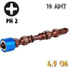 Kupa Hırdavat Tyson Mıknatıslı Bits Uç - Çift Yönlü - Ph2 Yıldız - 6.5 Cm. - 10 Adet