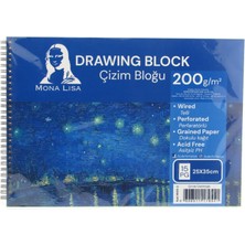 Mona Lisa Çizim Bloğu Defteri 200GR 25X35CM 15 Yaprak