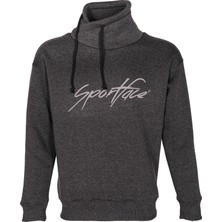 SF-SW01-1 3 Iplik Sf Yazılı Şal Yaka Sweatshirt