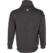 SF-SW01-1 3 Iplik Sf Yazılı Şal Yaka Sweatshirt