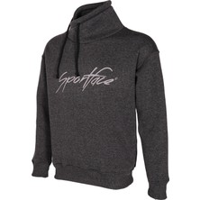 SF-SW01-1 3 Iplik Sf Yazılı Şal Yaka Sweatshirt