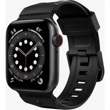 Spigen Apple Watch 49mm Ultra 2/1 - 46mm Seri 10 - 45mm Seri 9/8/7 - 44mm Seri SE2/SE/6/5/4 Kordon Kayış Rugged Band Matte Black - AMP02854