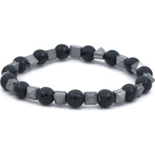 Oniks ve Hematit Doğal Taş Bileklik SM-B-0099