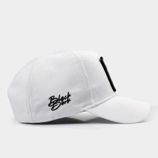 BlackBörk V1 Baseball Kartal - 6 Kod Logolu Unisex Beyaz Şapka