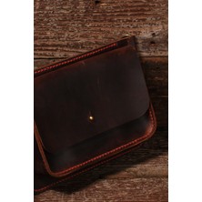 Sumra El Yapımı   Dana Derisi Omuz Çantası Acı Kahve 20MX13CMX4CM  SM-D-0012