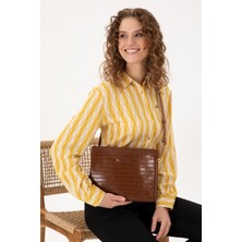 U.S. Polo Assn. Kadın Taba Kroko Çapraz Çanta 50300271-VR099