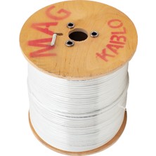 Mag Rg6/u6 1.02 mm 80 Tel Ccs Makaralı Yerli Üretim Anten Kablosu (300 Metre)