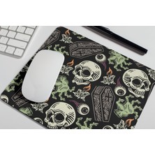 Nino Store Kuru Kafalı Halloween Temalı Cadılar Bayramı 12 Hediyelik Baskılı Mousepad