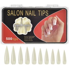 Mozıur T-19 500'LÜ Salon Stiletto Yarım Ay Tips - Kemik