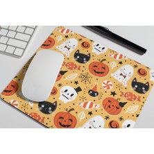 Nino Store Renkli Halloween Temalı Cadılar Bayramı 9 Hediyelik Baskılı Mousepad