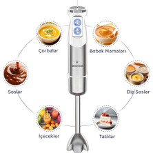 RossClean Master Pro El Blenderi Çubuk Blender 1000W 4 Bıçaklı Çelik Tasarım