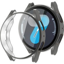 Samsung Galaxy Watch 7 44MM ile Uyumlu Kasa ve Ekran Koruyucu 360 Tam Koruma Silikon Kılıf