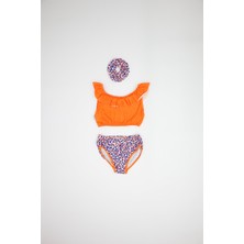 RG Brand Genç Kız UV Korumalı Hızlı Kuruyan Mayo Seti ve Saç Tokası_RG3339