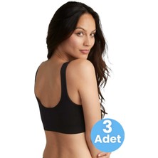Uniquetrenders Kadın Kalın Askılı Pedli Büstiyer Yarım Atlet Sütyen 3'lü Set