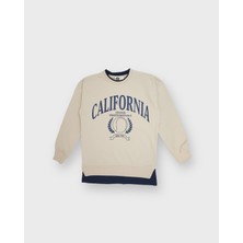 RG Brand Genç Önü Baskılı T-Shirt Parça Detaylı Sweatshirt