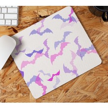 Nino Store Renkli Yarasalar Cadılar Bayramı 8 Hediyelik Baskılı Mousepad