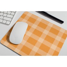 Nino Store Halloween Turuncu Kareli Cadılar Bayramı1 Hediyelik Baskılı Mousepad