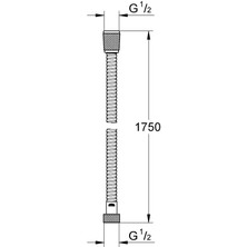 Grohe Relexaflex Metal Duş Hortumu 175 cm - 28139001