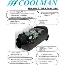 Coolman Webasto Tipi Thermon 4 Dijital Dizel Isıtıcı 5 kW (12-24V)